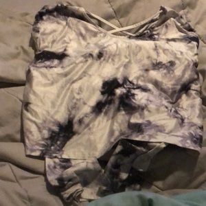 Small/medium white and black tie dye crop top idk the brand